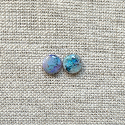 Sterling Opal 8mm Round Cabochon Set