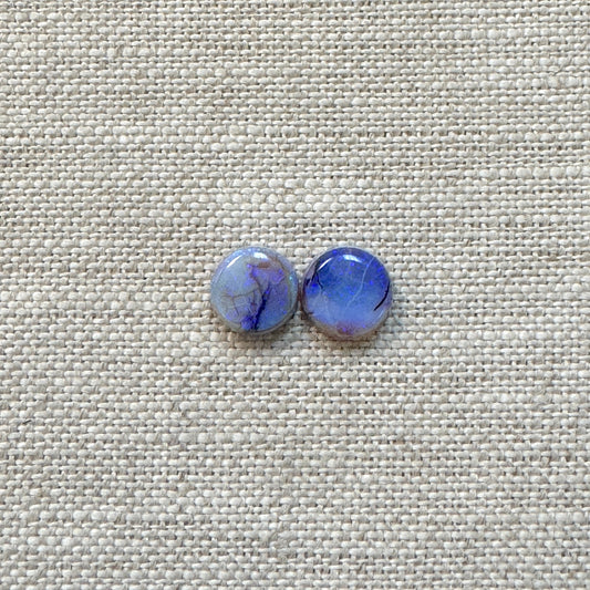 Sterling Opal 8mm Round Cabochon Set