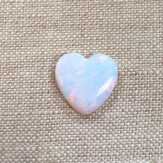 Sterling Opal 16mm Heart Cabochon