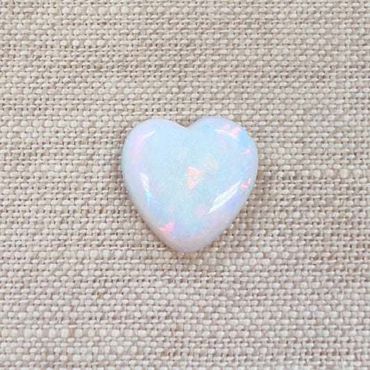 Sterling Opal 16mm Heart Cabochon