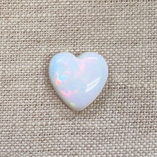 Sterling Opal 16mm Heart Cabochon