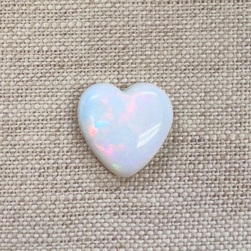Sterling Opal 16mm Heart Cabochon
