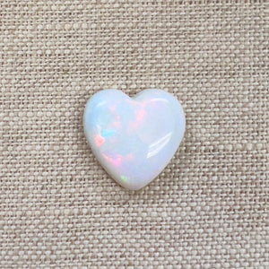 Sterling Opal 16mm Heart Cabochon