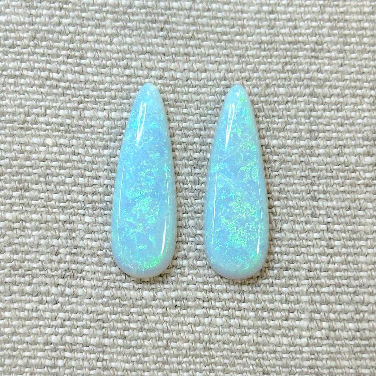 Sterling Opal 10x30mm Long Pear Cabochon Set