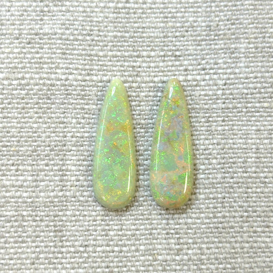 Sterling Opal 10x30mm Long Pear Cabochon Set