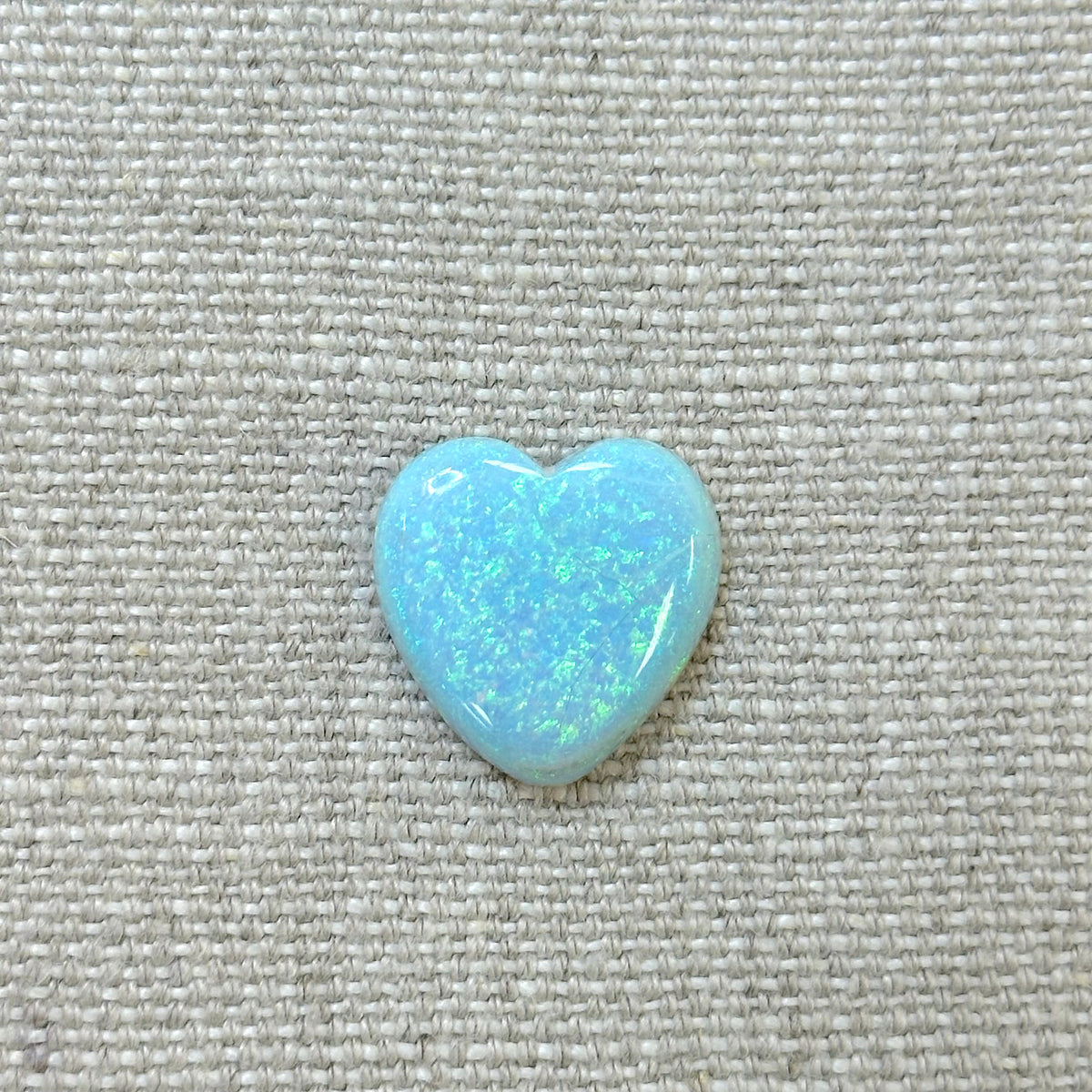 Sterling Opal 20mm Heart Cabochon
