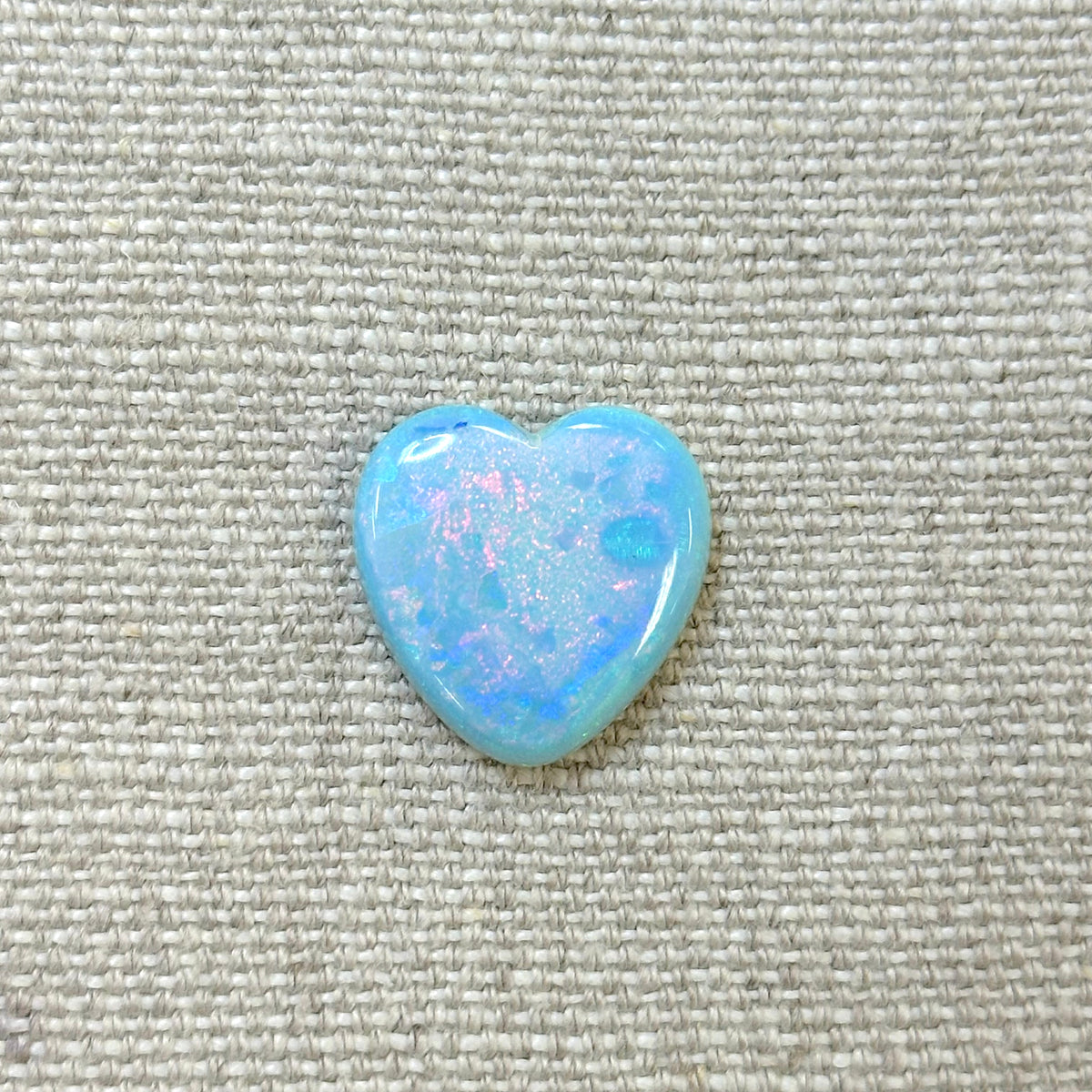 Sterling Opal 20mm Heart Cabochon