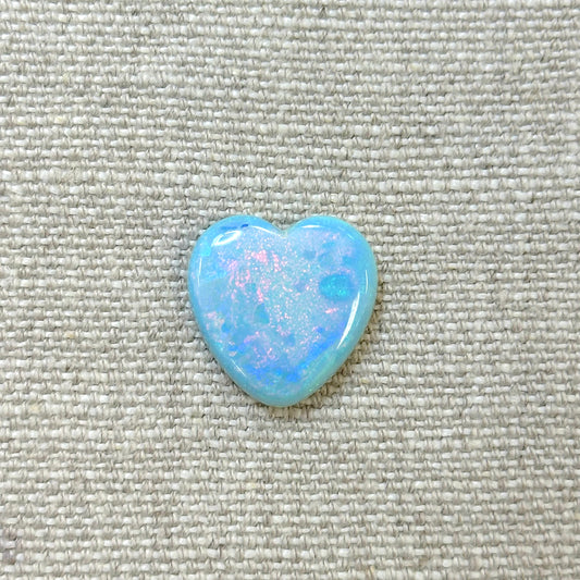 Sterling Opal 20mm Heart Cabochon