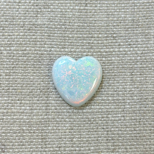 Sterling Opal 20mm Heart Cabochon