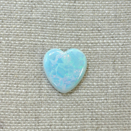 Sterling Opal 20mm Heart Cabochon