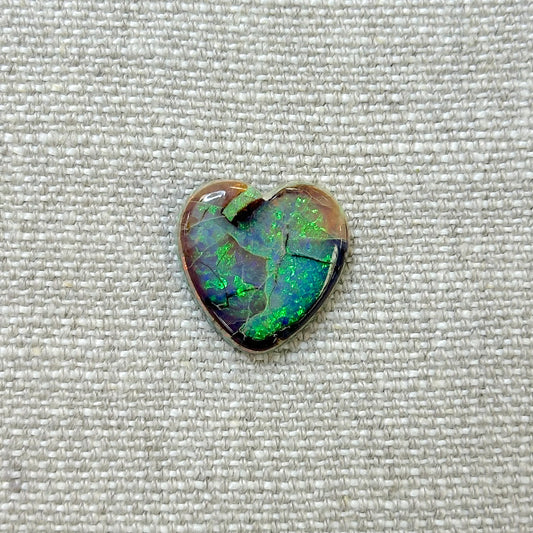 Sterling Opal 20mm Heart Cabochon