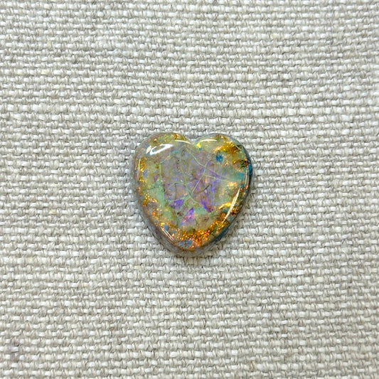 Sterling Opal 20mm Heart Cabochon