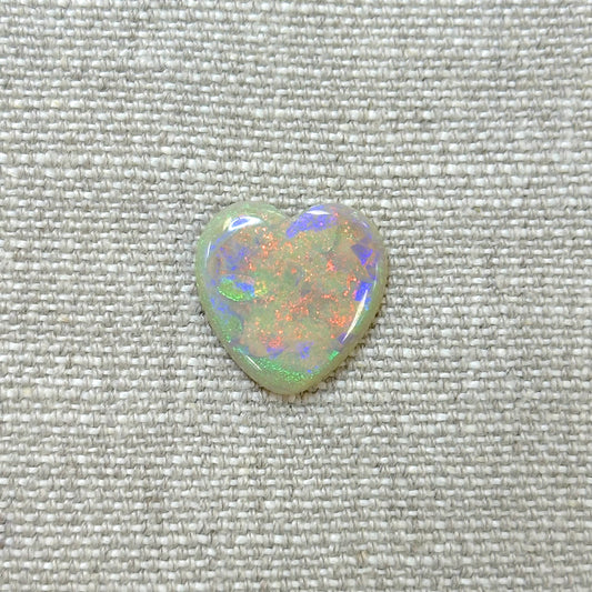 Sterling Opal 20mm Heart Cabochon