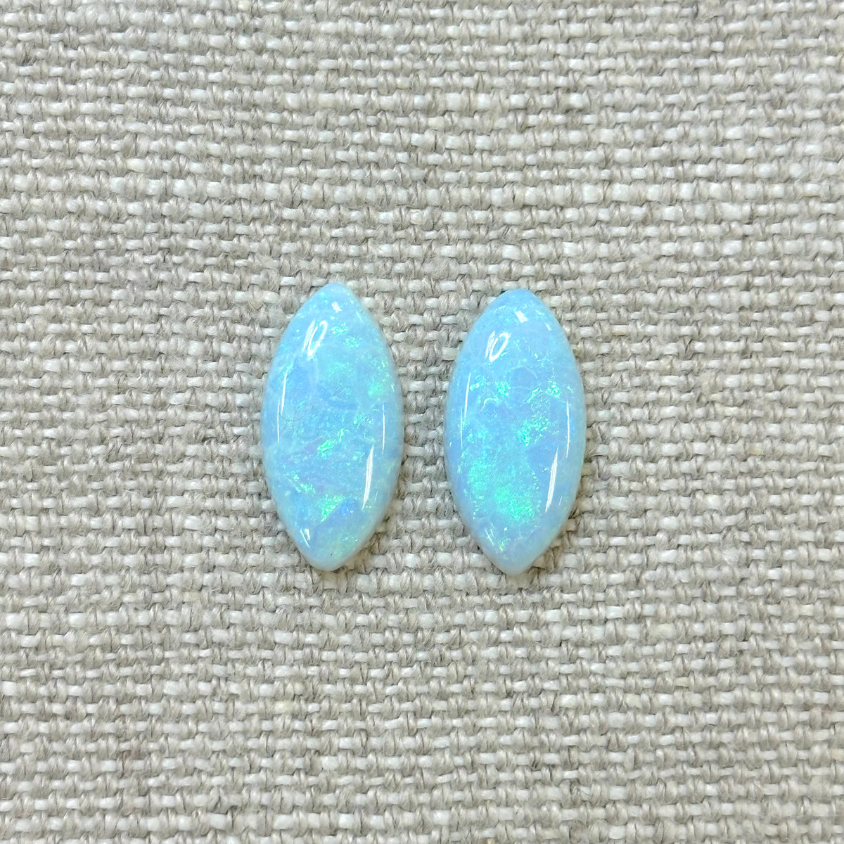 Sterling Opal 9x18mm Marquise Cabochon Set