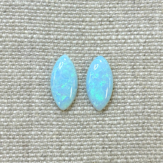 Sterling Opal 9x18mm Marquise Cabochon Set