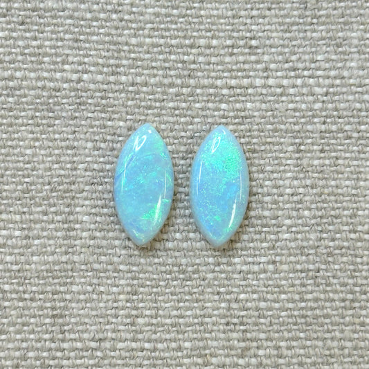 Sterling Opal 9x18mm Marquise Cabochon Set