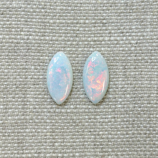 Sterling Opal 9x18mm Marquise Cabochon Set