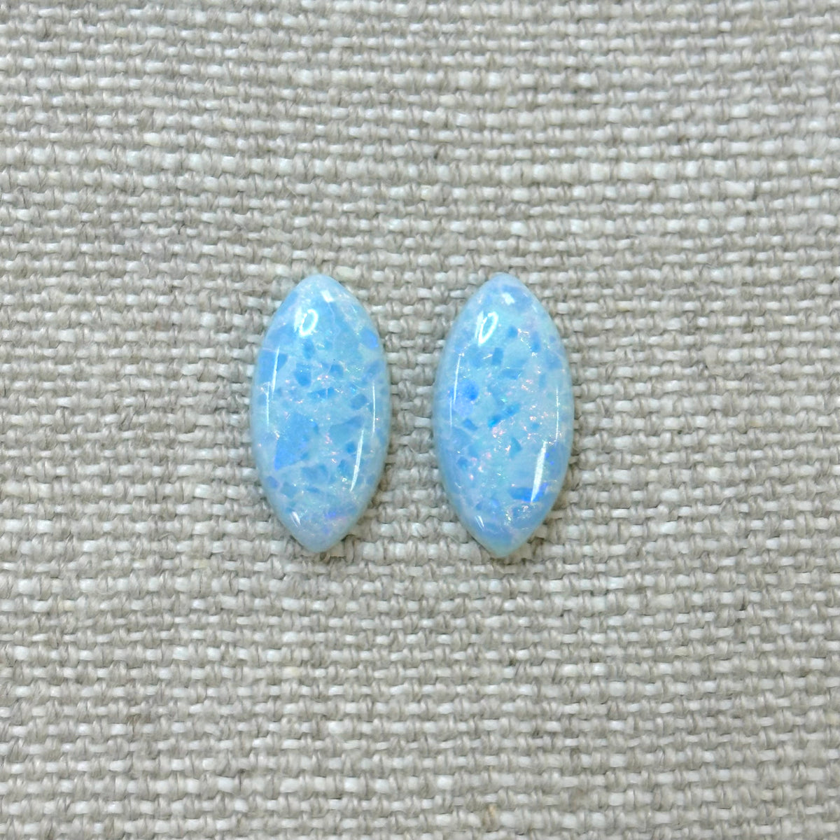Sterling Opal 9x18mm Marquise Cabochon Set