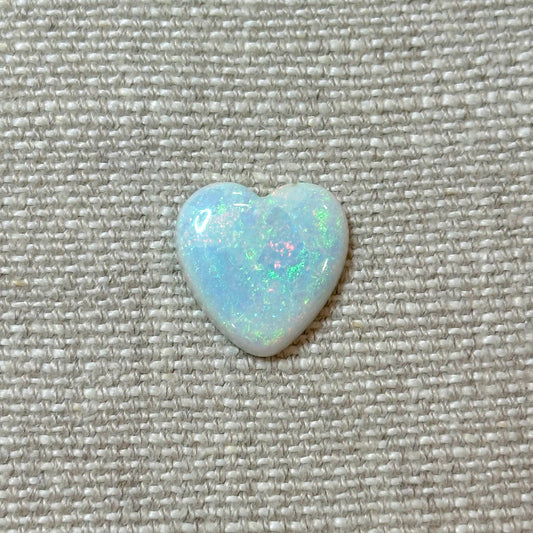 Sterling Opal 16mm Heart Cabochon