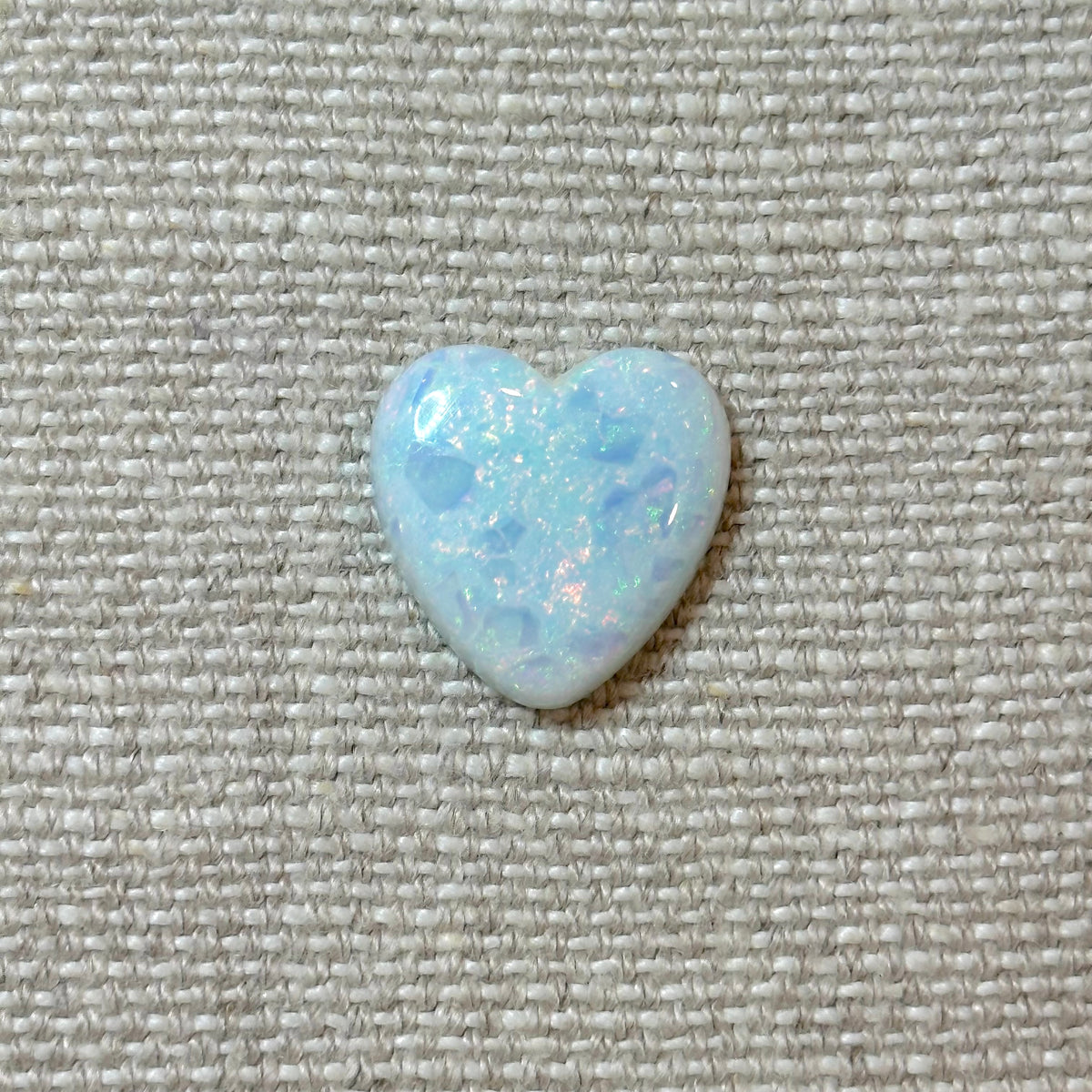 Sterling Opal 16mm Heart Cabochon