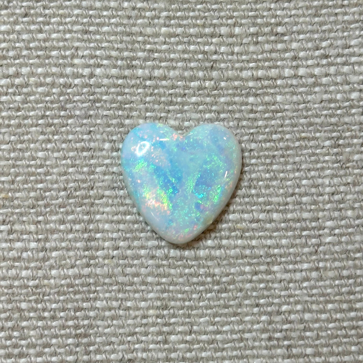 Sterling Opal 16mm Heart Cabochon