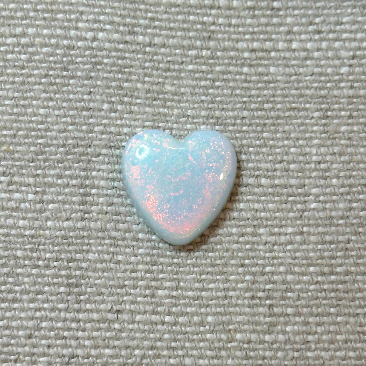 Sterling Opal 16mm Heart Cabochon