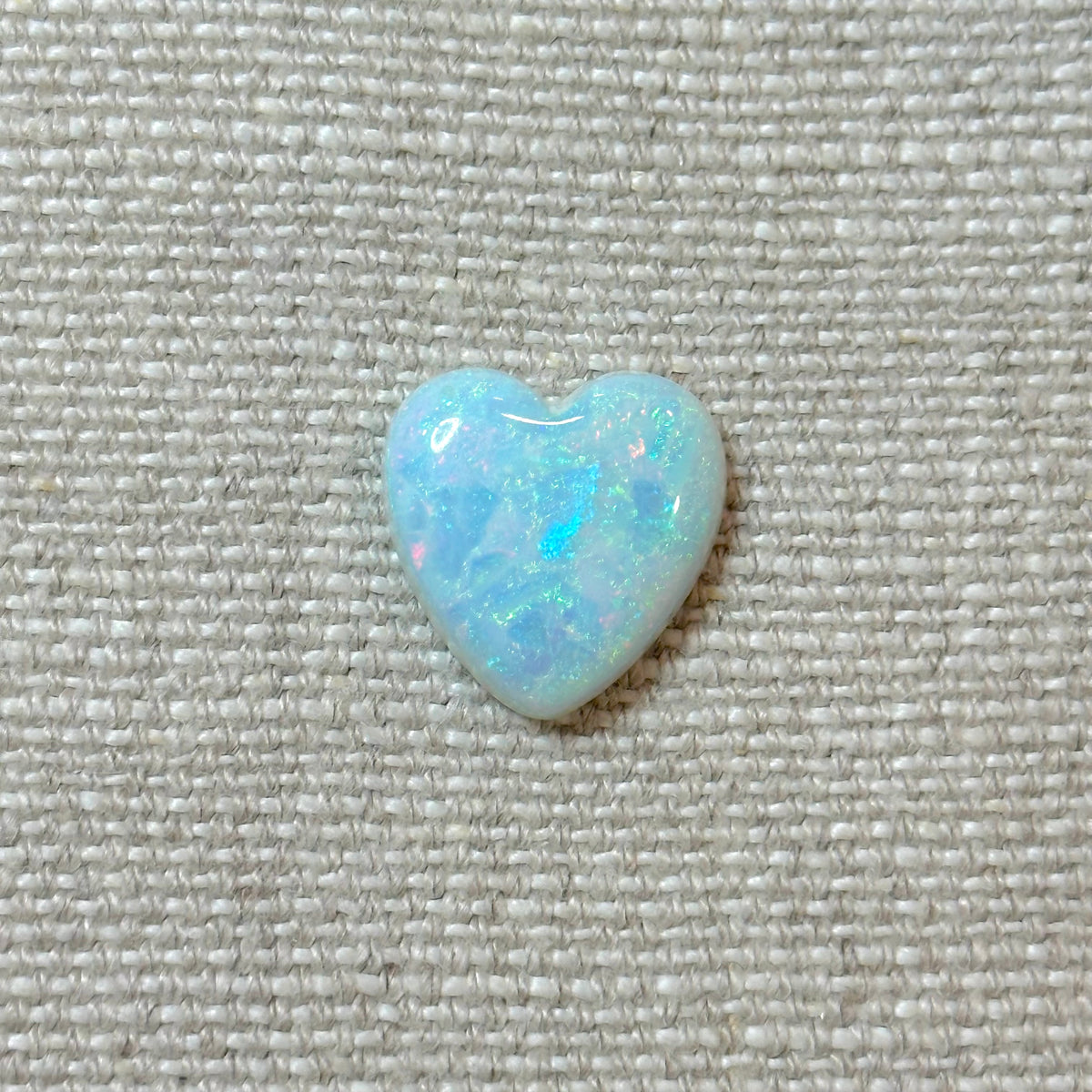 Sterling Opal 16mm Heart Cabochon