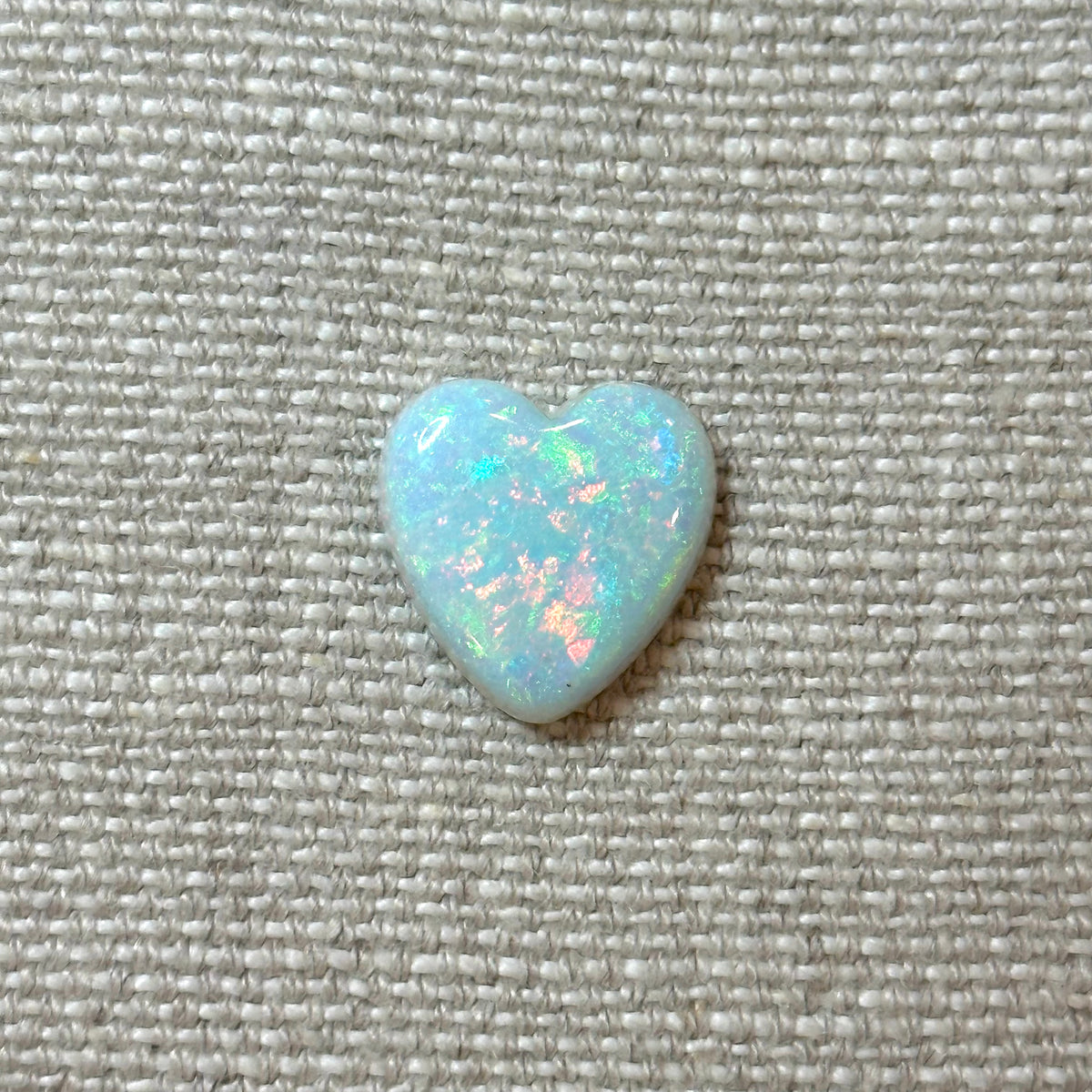 Sterling Opal 16mm Heart Cabochon