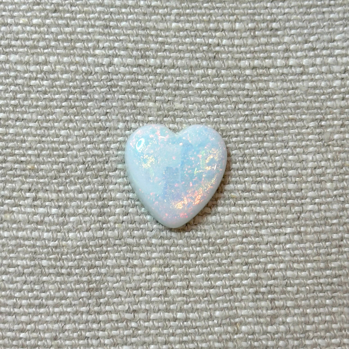 Sterling Opal 16mm Heart Cabochon