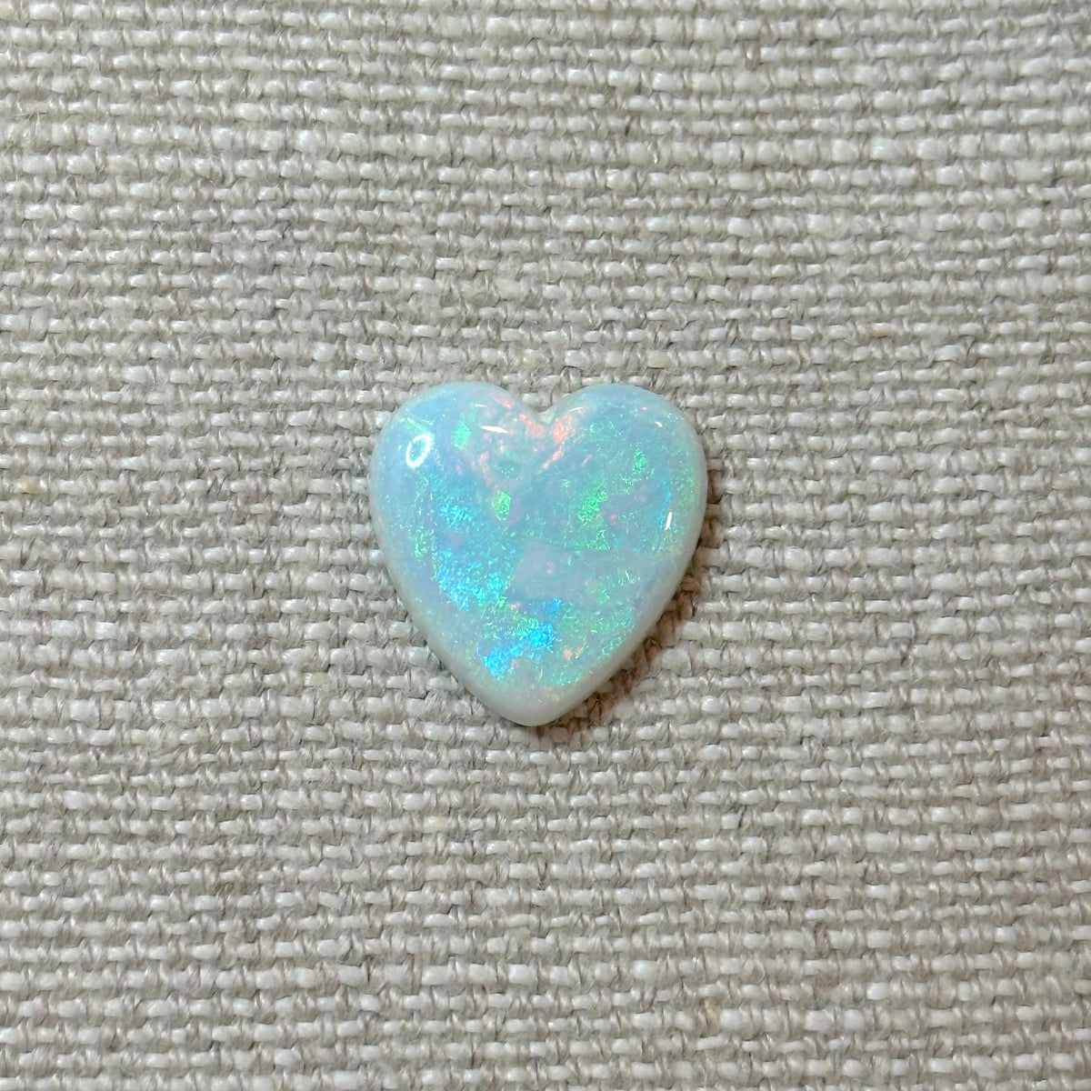 Sterling Opal 16mm Heart Cabochon