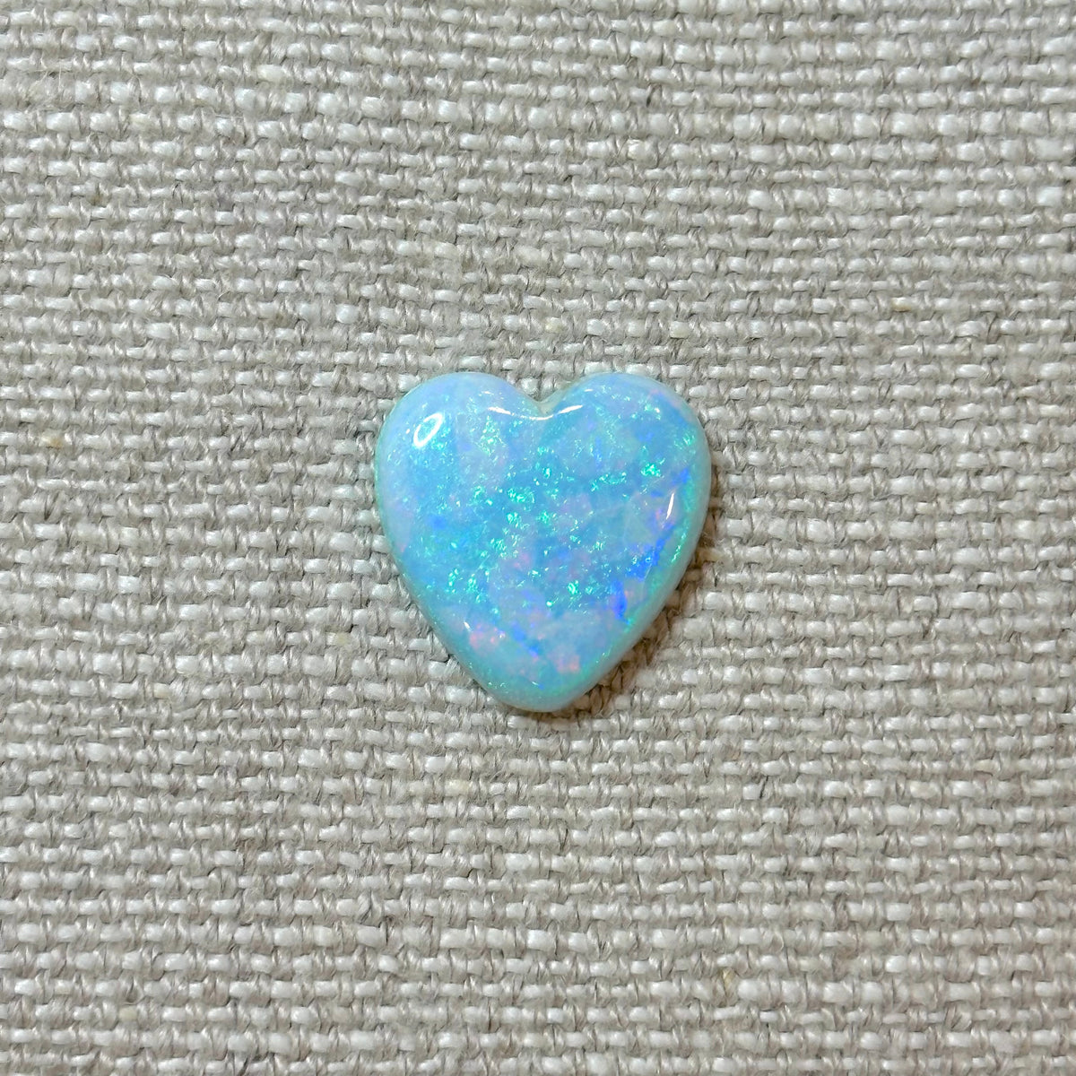 Sterling Opal 16mm Heart Cabochon