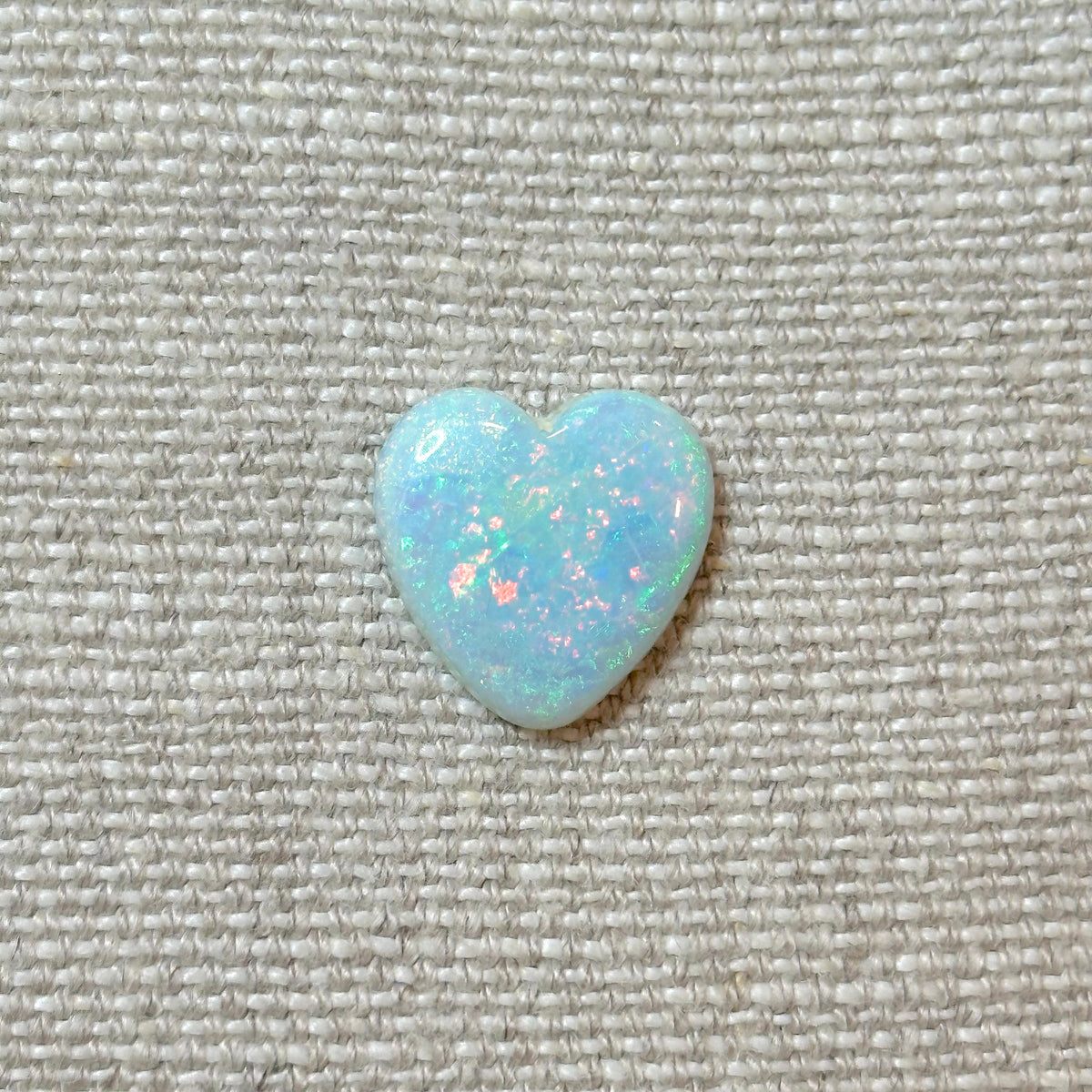 Sterling Opal 16mm Heart Cabochon