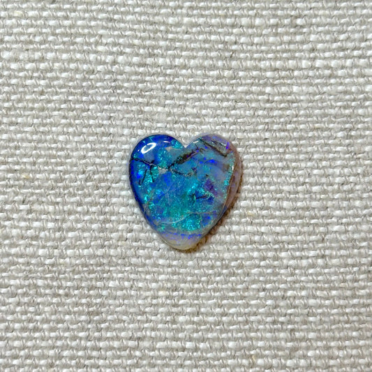 Sterling Opal 16mm Heart Cabochon