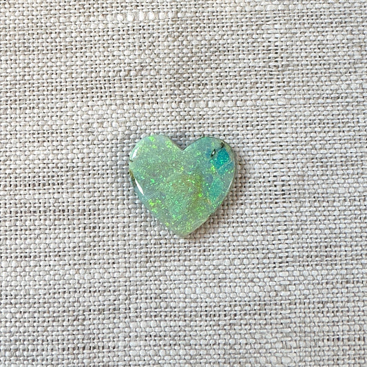 Sterling Opal 16mm Heart Cabochon