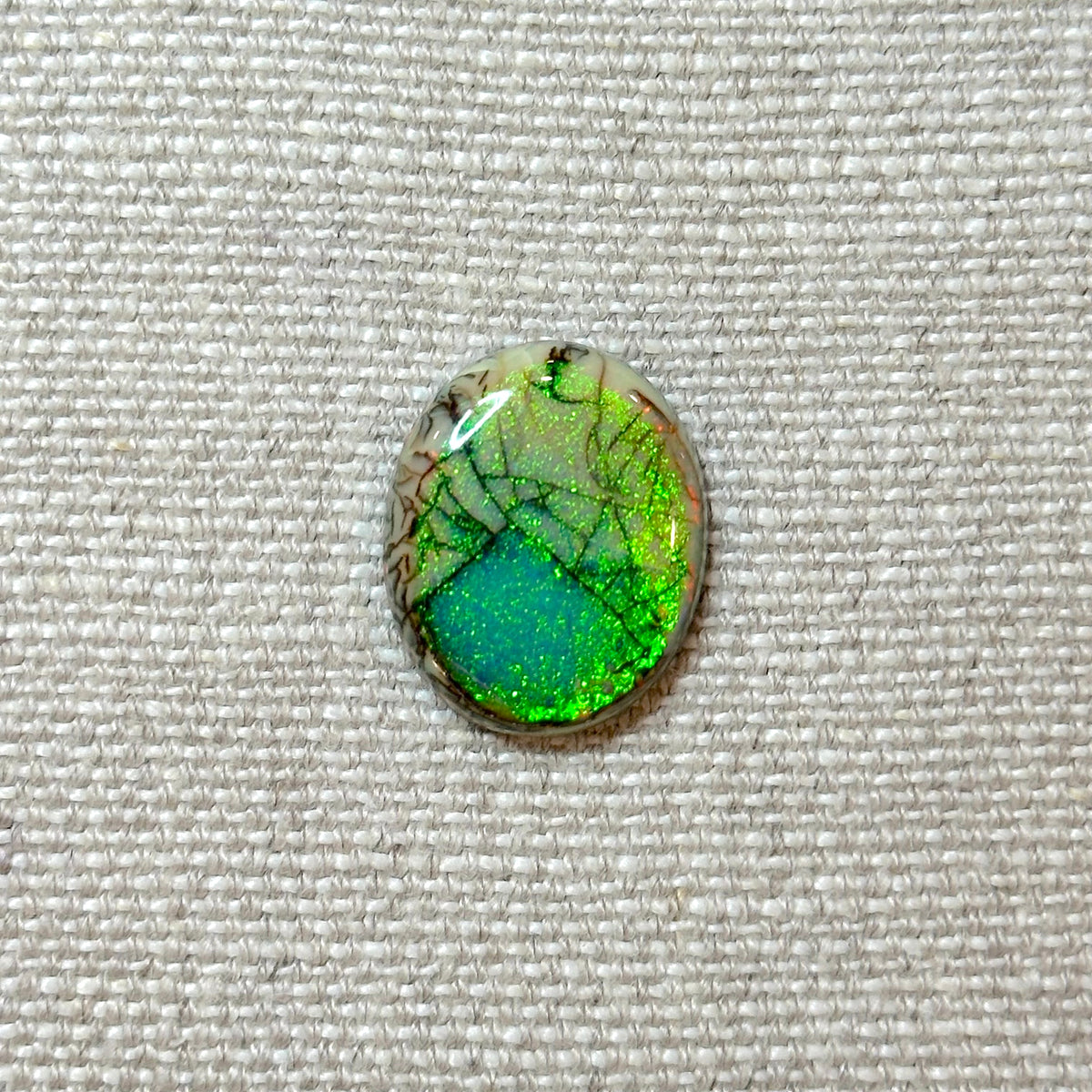 Sterling Opal 18x22mm Oval Cabochon