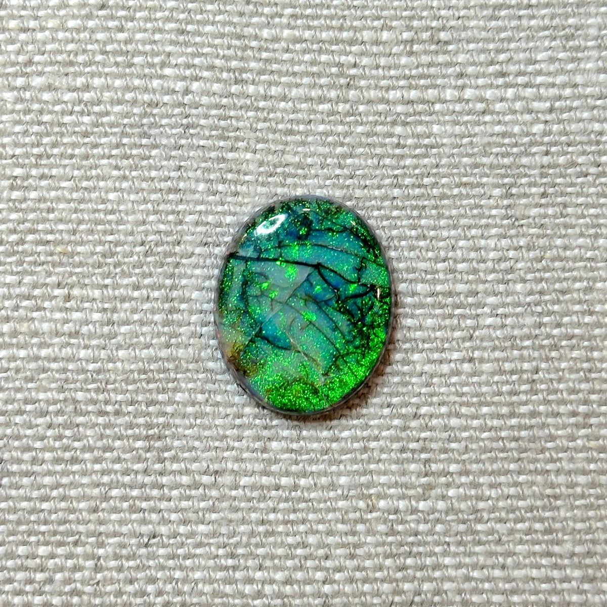 Sterling Opal 18x22mm Oval Cabochon