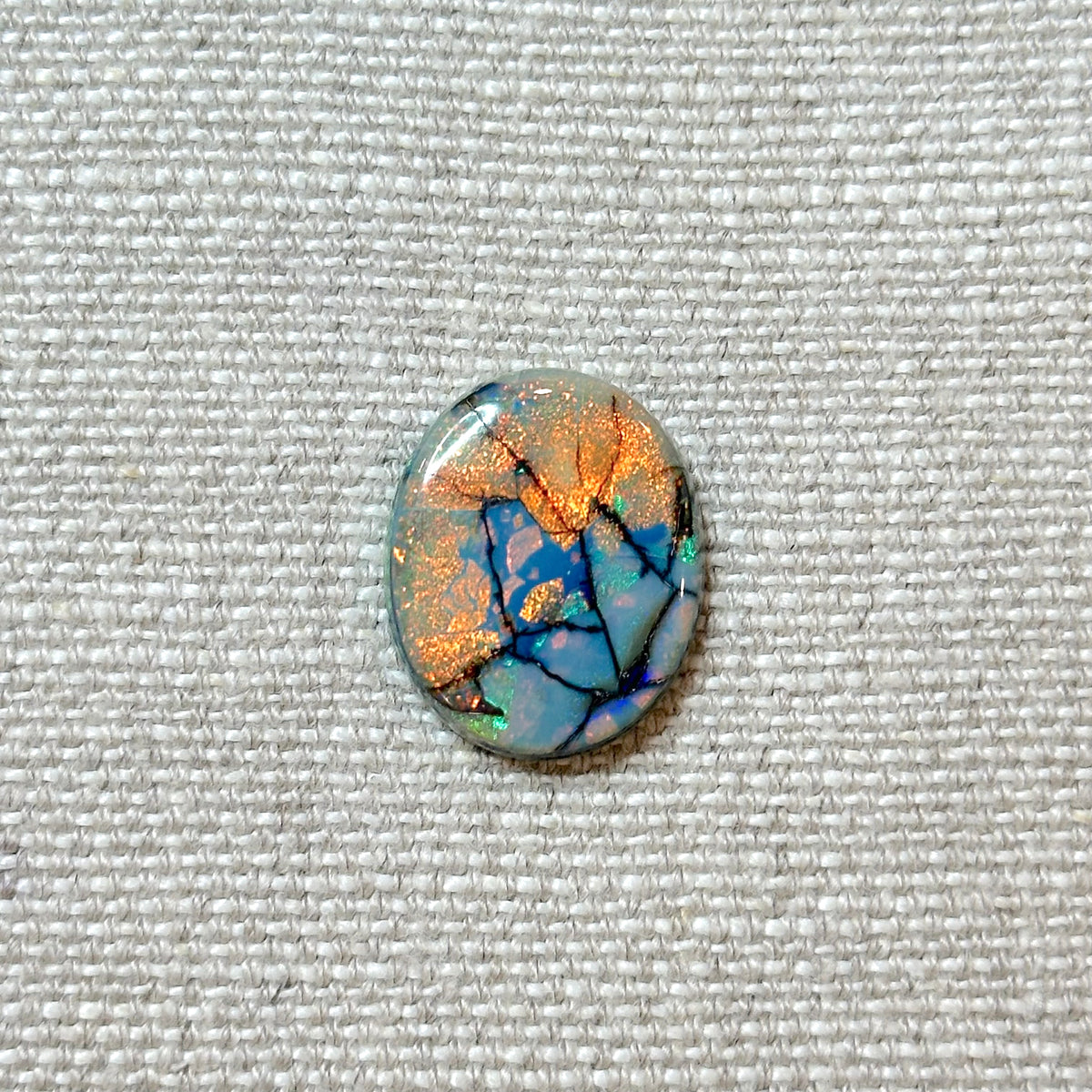 Sterling Opal 18x22mm Oval Cabochon