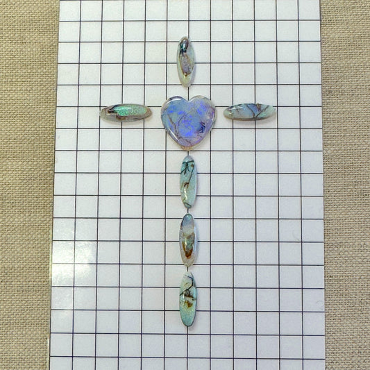 Sterling Opal Cabochon Set