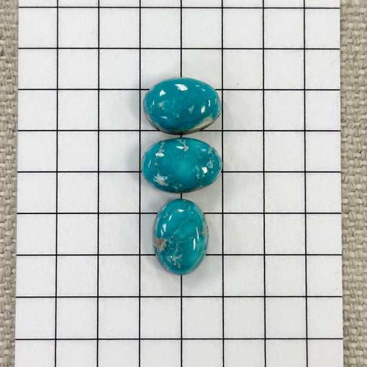 White Water Turquoise Cabochon Set