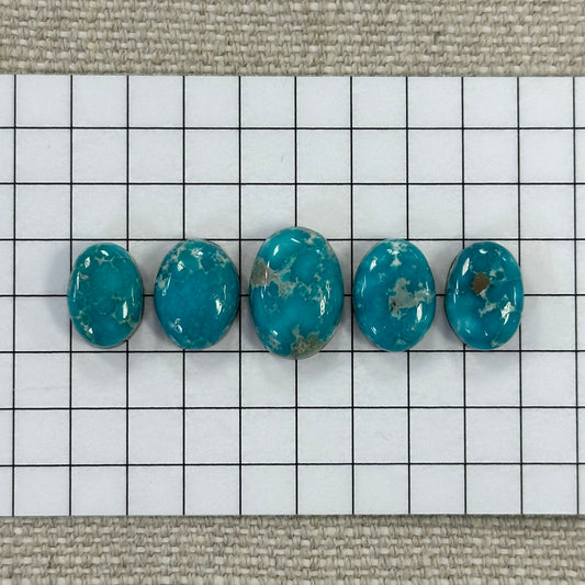 White Water Turquoise Cabochon Set