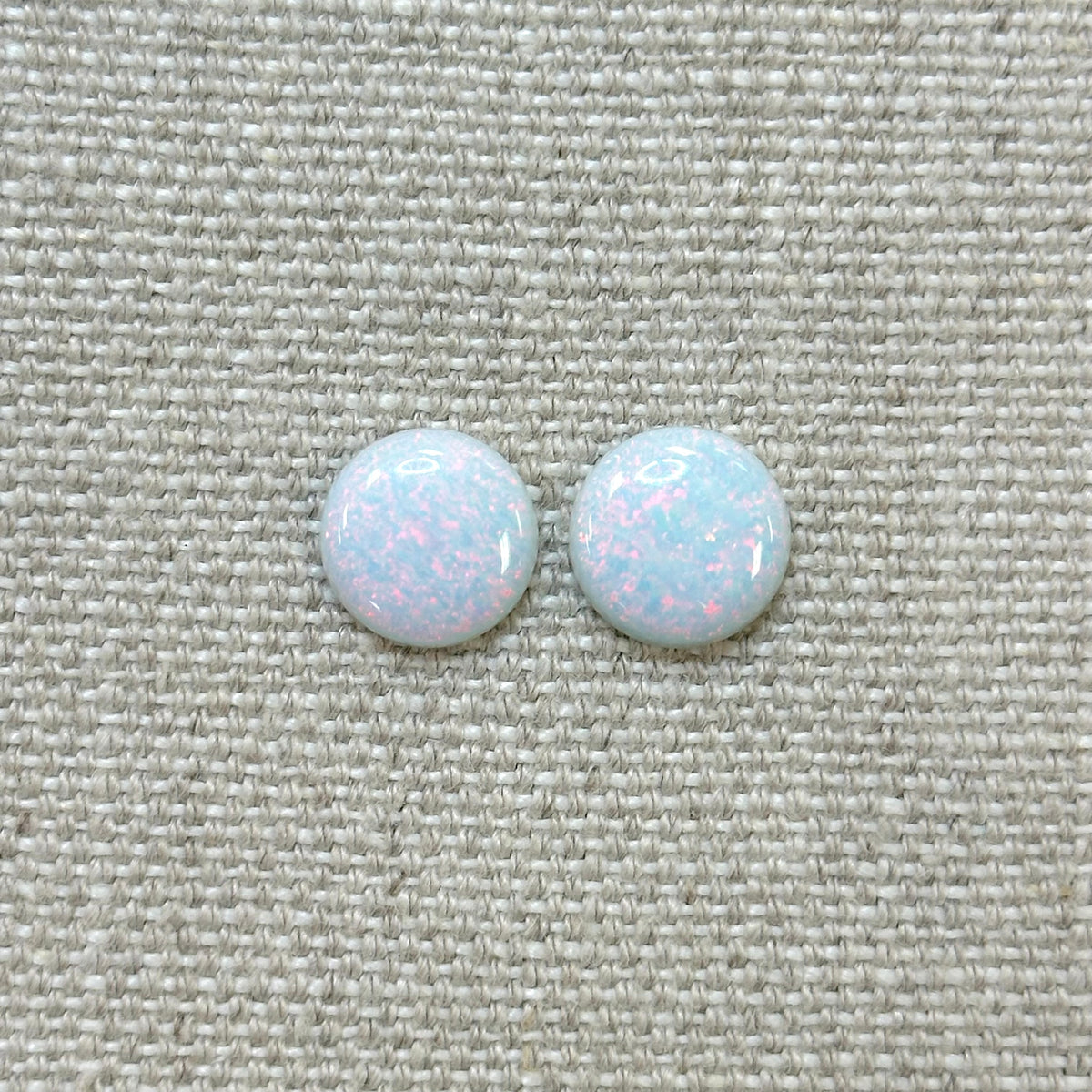 Sterling Opal 12mm Round Cabochon Set
