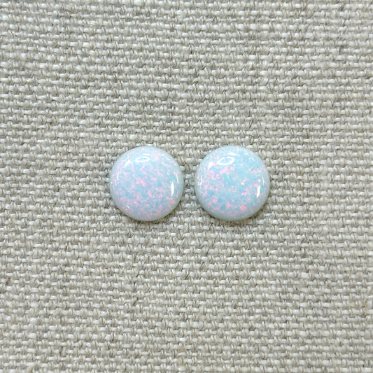 Sterling Opal 12mm Round Cabochon Set
