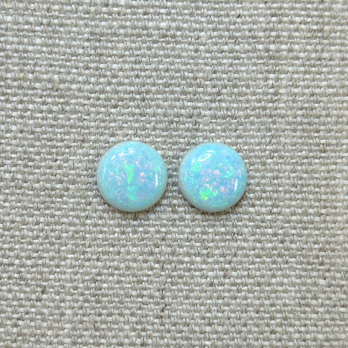 Sterling Opal 12mm Round Cabochon Set