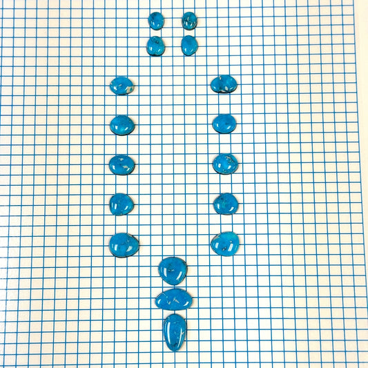 Kingman Ithaca Turquoise Cabochon Set