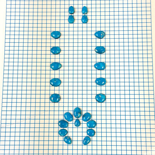 Kingman Ithaca Turquoise Cabochon Set