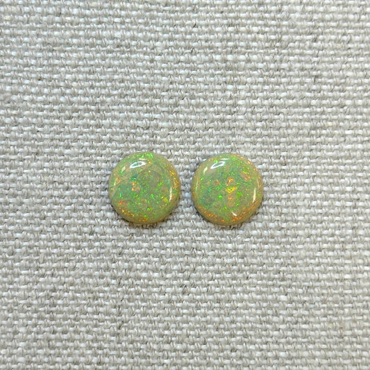 Sterling Opal 12mm Round Cabochon Set