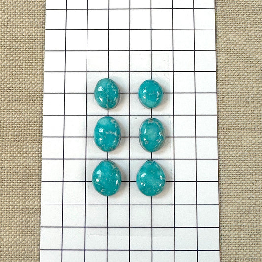 White Water Turquoise Cabochon Set