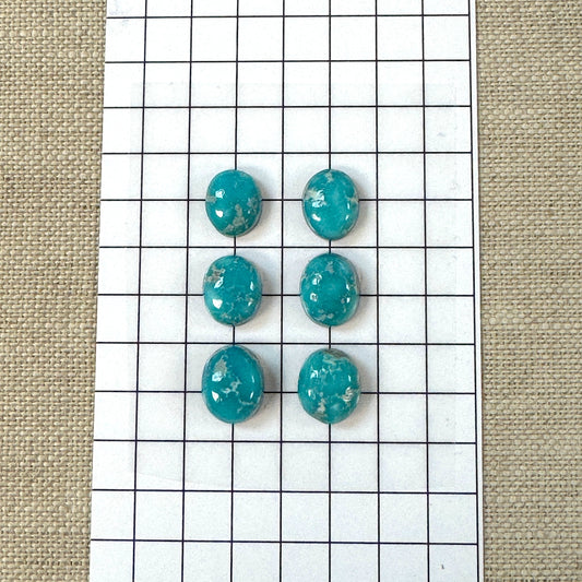 White Water Turquoise Cabochon Set