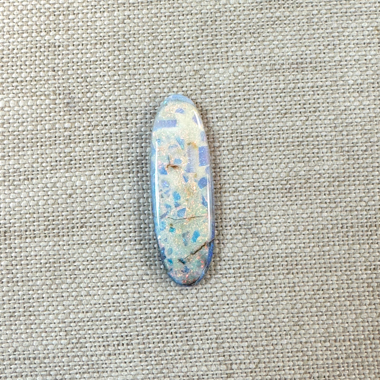 Sterling Opal 10x30mm Oval Cabochon