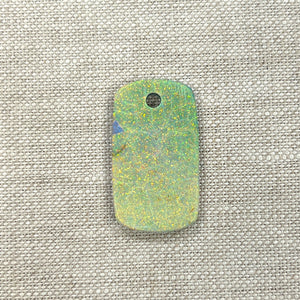 Sterling Opal Two-Sided Tag with 3mm Hole